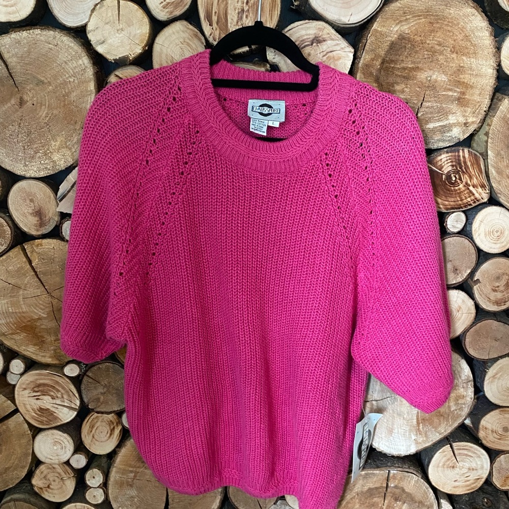 Vintage NWT Chaus sport dead stock pink sweater
